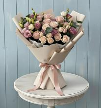 Букет цветов из:  Розы и Лизиантусы #REPLACE_PRED# Смоленке