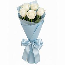 Букет 5 Белых роз Проуд в Смоленке