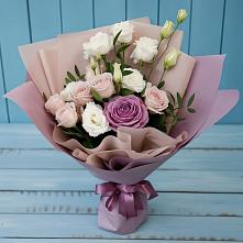 Букет цветов из:  Розы и Лизиантусы #REPLACE_PRED# Смоленке