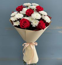 Букет цветов из:  Розы и Хризантемы #REPLACE_PRED# Смоленке