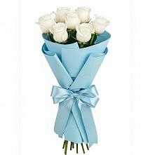 Букет 7 белых роз Проуд в Смоленке