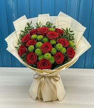 Букет цветов из:  Розы и Хризантемы в Смоленке