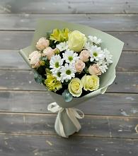 Букет цветов из:  Альстромерии, Розы и Хризантемы в Смоленке