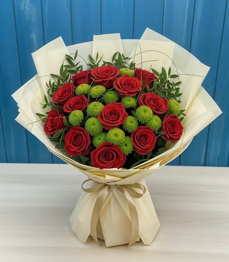 Букет цветов из: Розы и Хризантемы в Смоленке