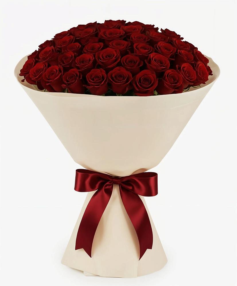 Букет 101 Бордовая роза Блэк Бакарра в Смоленке